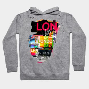 London modern collage design Hoodie